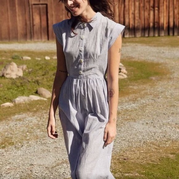 Christy Dawn Piper Dress in Blue Stripe Size S / XS - Picture 3 of 16